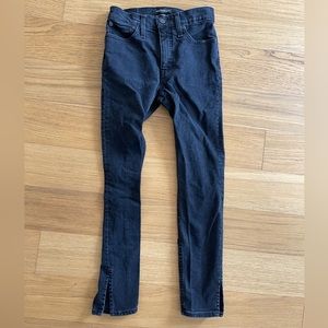 Something Navy Slit Hem Skinny Jeans Size 24 Sold Out